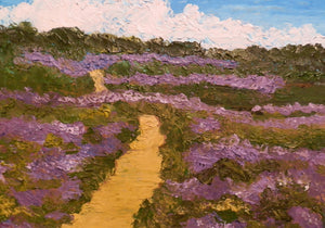 Pathway through the field of purples